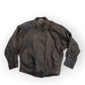 Compagnie Internationale Express Brown Leather Jacket Medium